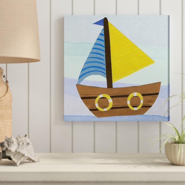 Boat by Olivias Easel Art Print Wrapped on Canvas East Urban Home Size: 41cm H x 41cm W on Productcaster.