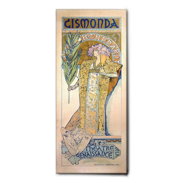 Marlow Home Co. - Quadro - Alfons Mucha - Gismonda - Tela Canvas - 60X140 - Pronto Da Appendere - Quadri Moderni Per La Casa Marlow Home Co. Size: 135 on Productcaster.