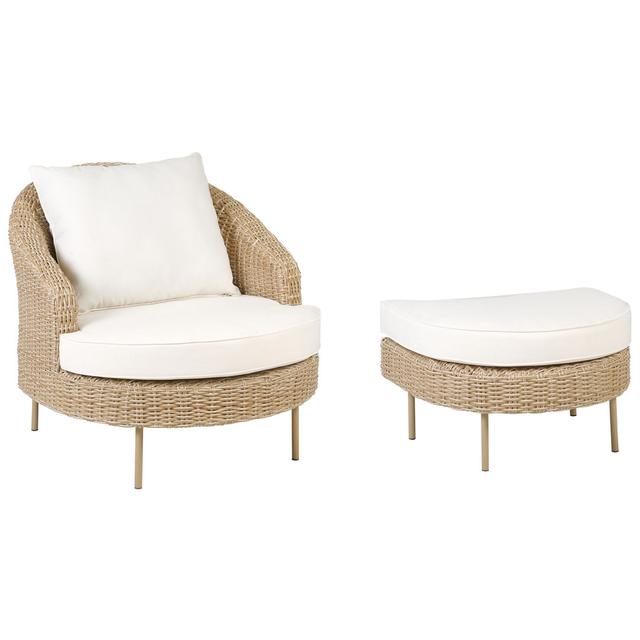 Dellora Rattan Outdoor Garden Chair Rosalind Wheeler Frame Colour: Natural on Productcaster.