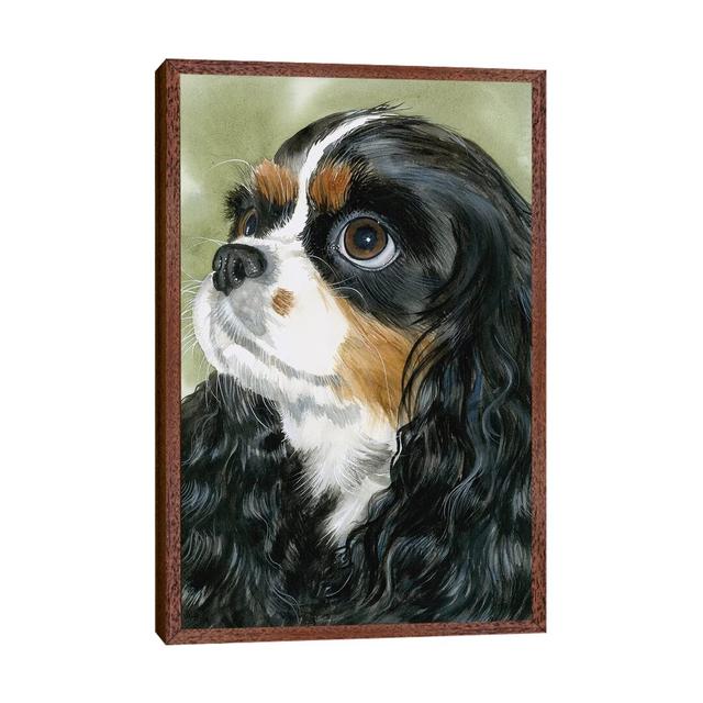 Fit for a King - Cavalier King Charles Spaniel Tri-colour by Judith Stein - Painting on Canvas 17 Stories Format: Classic Brown Wood Framed, Size: 101 on Productcaster.