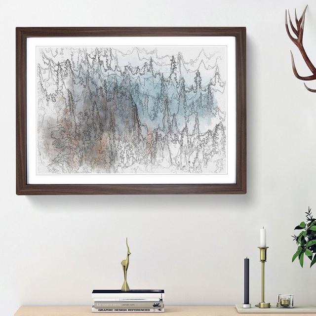 Misty Forest in Banff Canada - Picture Frame Graphic Art Print East Urban Home Frame Option: Walnut Framed, Size: 62cm H x 87cm W x 2cm D on Productcaster.