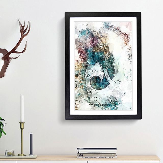 Elephant Profile in Abstract - Picture Frame Painting Print on MDF East Urban Home Frame Option: Black Framed, Size: 87cm H x 62cm W x 2cm D on Productcaster.