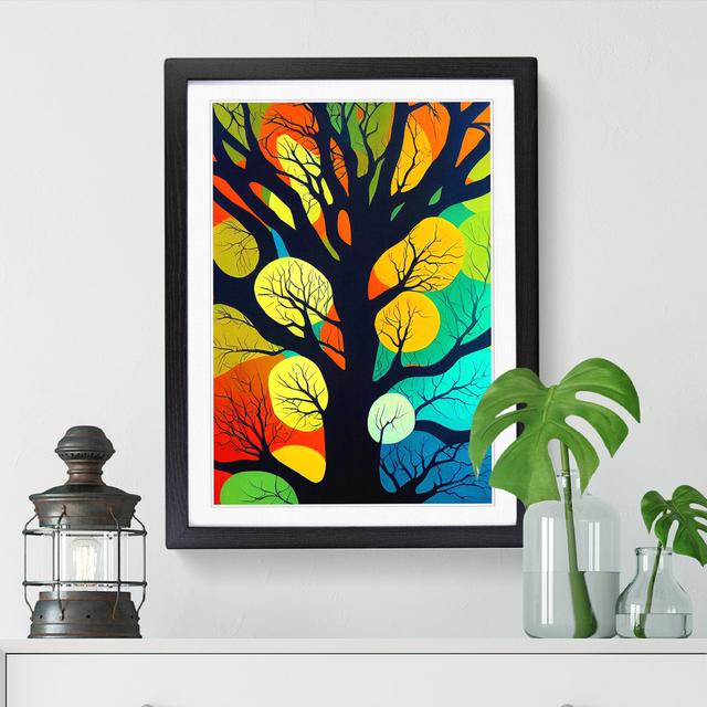 Tree Colours - Single Picture Frame Print Marlow Home Co. Size: 46cm H x 34cm W x 2cm D, Frame Option: Walnut on Productcaster.