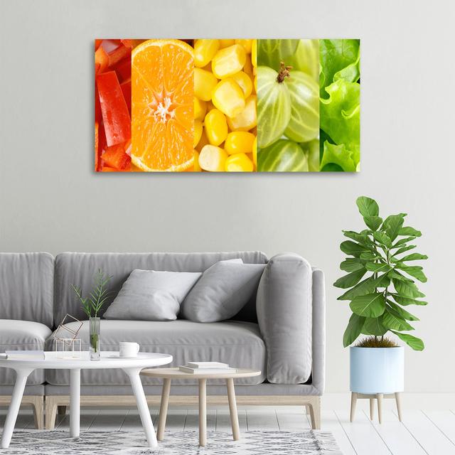 Fruits and Vegetables - Wrapped Canvas Art Prints Latitude Run on Productcaster.