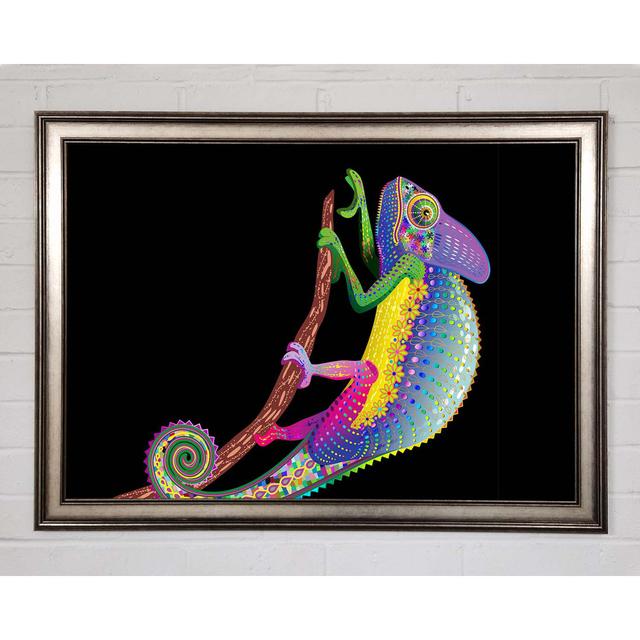 Chameleon Rainbow Framed Print Ophelia & Co. Size: 29.7cm H x 42cm W on Productcaster.