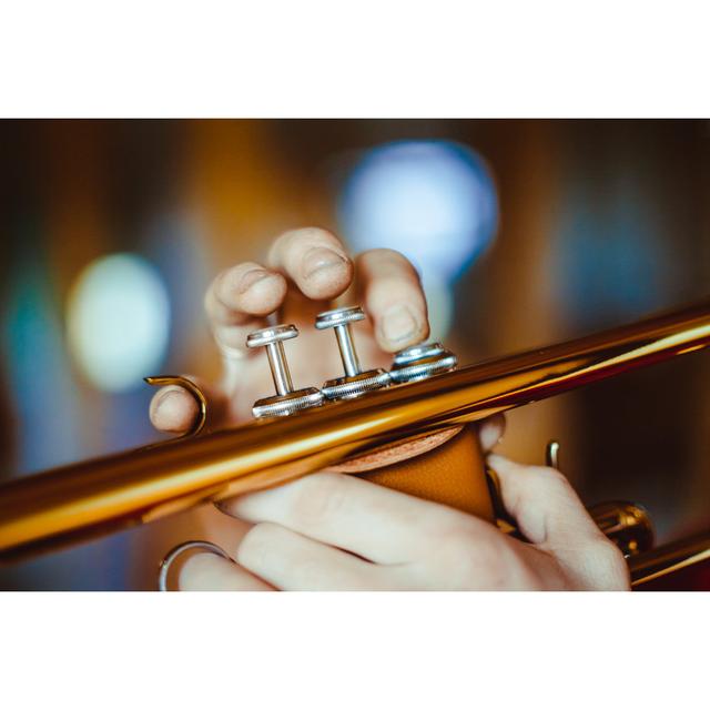 Man Plays The Trumpet by Venerala - Wrapped Canvas Print 17 Stories Size: 20cm H x 30cm W on Productcaster.