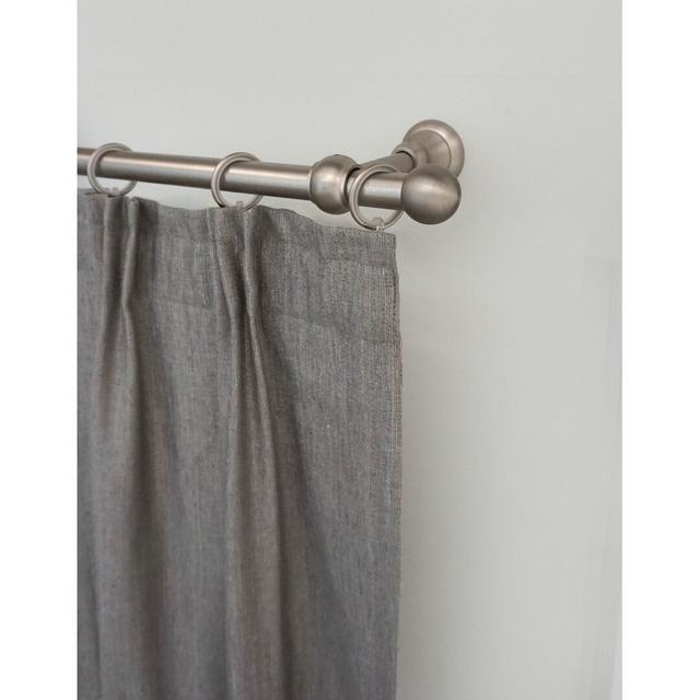 Lynelle Curtain Single Pole and Hardware Set Symple Stuff Size: 5 cm H x 260 cm W x 10 cm D, Finish: Nickel Matt on Productcaster.