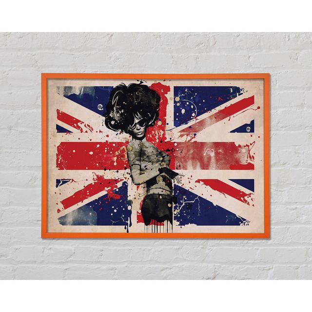 Union Jack Woman Side - Single Picture Frame Art Prints Ivy Bronx Size: 21cm H x 29.7cm W on Productcaster.