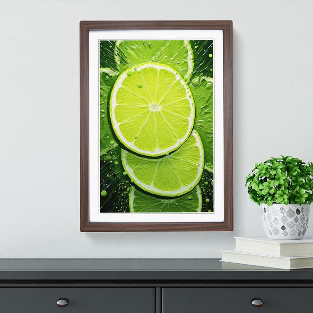 Sliced Lime No.2 - Print 17 Stories Format: Walnut Framed, Size: 34cm H x 25cm W on Productcaster.