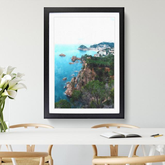 View of the Costa Brava in Spain - Picture Frame Graphic Art East Urban Home Size: 36cm H x 27cm W x 2cm D, Frame Option: Black on Productcaster.