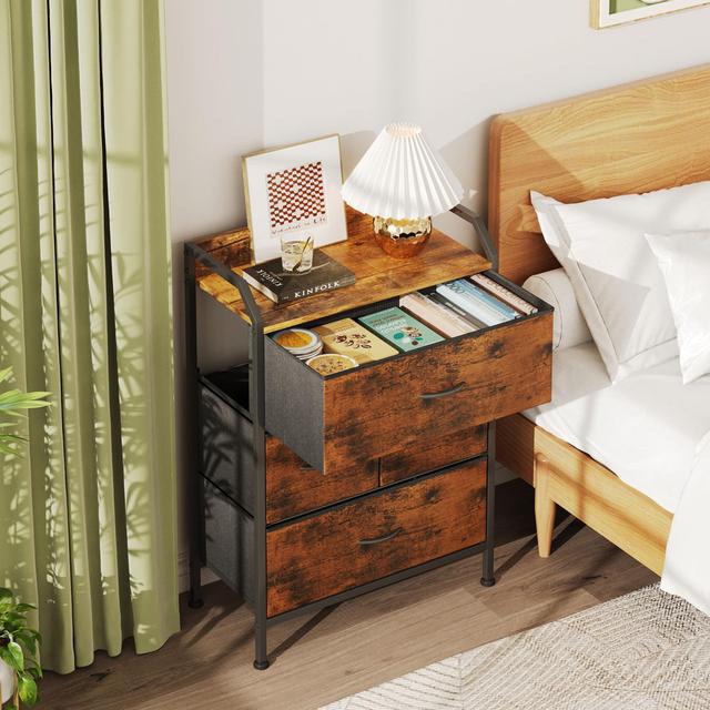 Palethorp 4 - Drawer Chest of Drawers Rebrilliant Colour: Vintage Brown/Black on Productcaster.