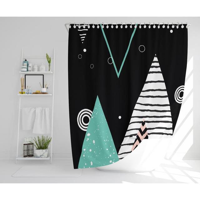 Wendi Polyester Shower Curtain Ebern Designs Size: 177cm H x 210cm W on Productcaster.