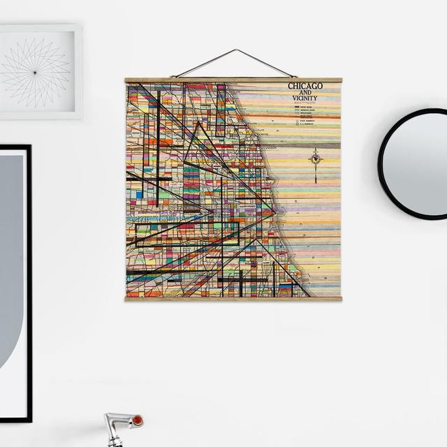 Modern Map of Chicago - Graphic Art Print Williston Forge Size: 50cm H x 50cm W x 0.3cm D on Productcaster.