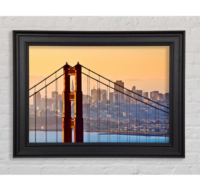 Golden Gate Bridge Structure Framed Print Ebern Designs Size: 29.7cm H x 42cm W on Productcaster.