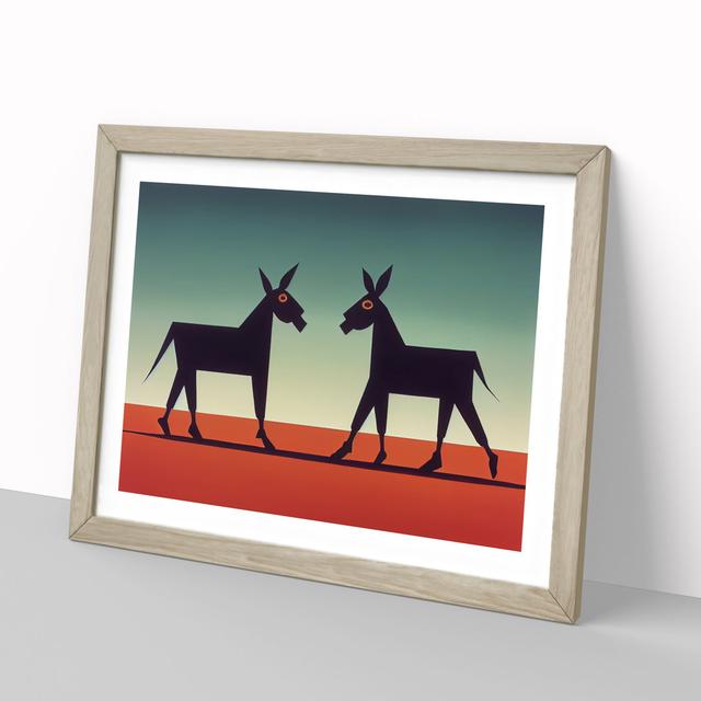 Abstract Donkey Art Vol.2 - Picture Frame Graphic Art Brambly Cottage Size: 25cm H x 34cm W x 2cm D, Frame Colour: Oak on Productcaster.