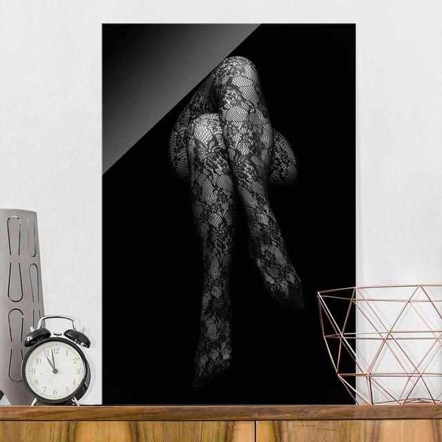 Glasbild Legs in Lace East Urban Home Größe: 80 cm H x 60 cm B x 0,4 cm T on Productcaster.