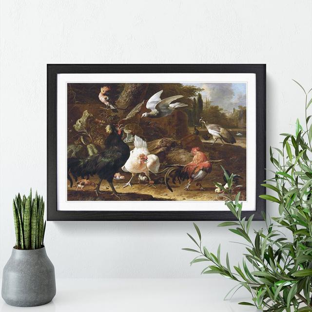 Birds in a Park by Melchior D'Hondecoeter - Picture Frame Painting East Urban Home Frame Option: Black Framed, Size: 48cm H x 65cm W x 2cm D on Productcaster.