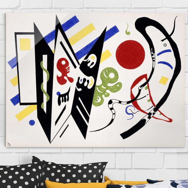 Glasbild Reciproque von Wassily Kandinsky East Urban Home Größe: 75 cm H x 100 cm B x 0,4 cm T on Productcaster.