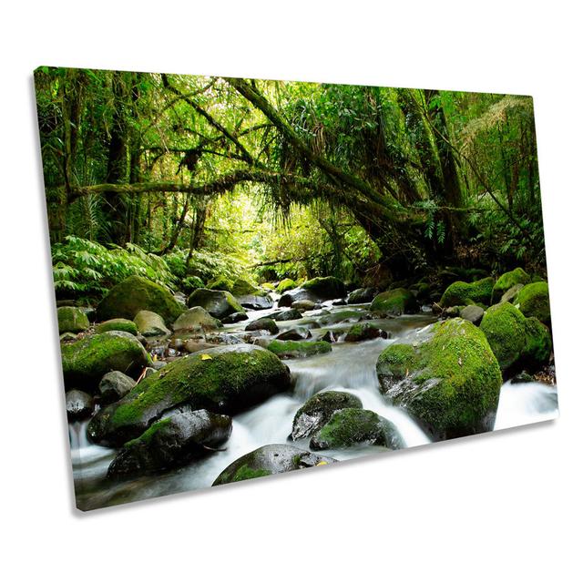 Forest River Creek Landscape - Wrapped Canvas Art Prints Union Rustic Size: 61cm H x 91.4cm W on Productcaster.