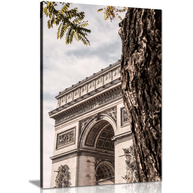 Paris Arc de Triomphe - Wrapped Canvas Photograph Panther Print Size: 46cm H x 31cm W x 1.8cm D on Productcaster.