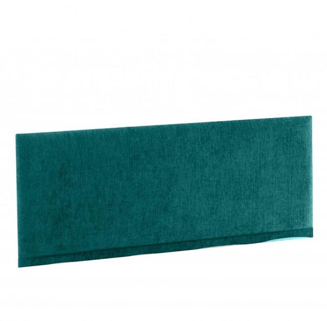 Erian Upholstered Headboard 17 Stories Upholstery: Chenille, Size: Small Double (4'), Colour: Teal on Productcaster.