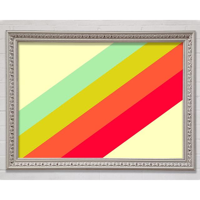 Retro Rainbow Framed Print Bright Star Size: 84.1cm H x 118.9cm W x 3cm D on Productcaster.