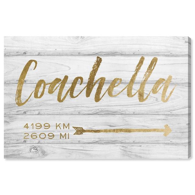 Festival Road Sign - Wrapped Canvas Typography Print East Urban Home Size: 41cm H x 61cm W on Productcaster.