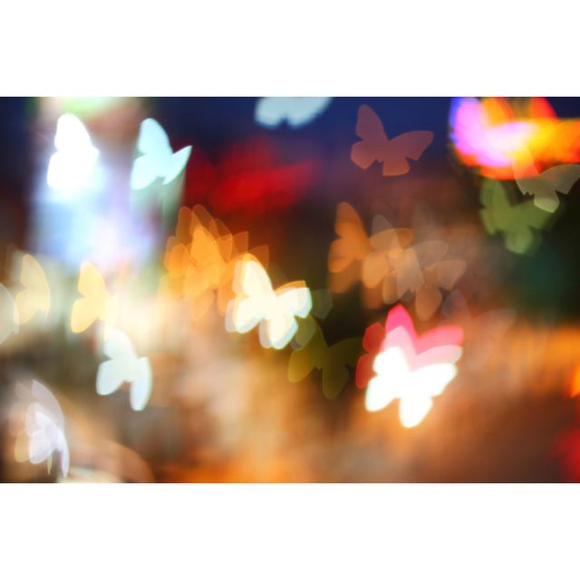 Bokeh Butterfly by Goodze - Wrapped Canvas Photograph Latitude Run Size: 61cm H x 91cm W on Productcaster.