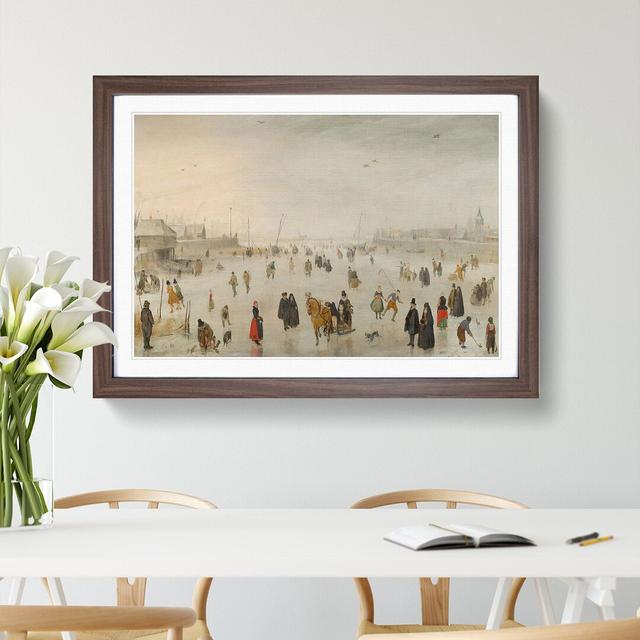 Winter Scene on the Ice Vol.1 by Hendrick Avercamp - Picture Frame Painting East Urban Home Frame Option: Walnut Framed, Size: 27cm H x 36cm W x 2cm D on Productcaster.