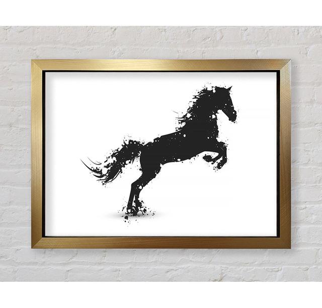 Stallion Horse Splendor - Print Union Rustic Size: 84.1cm H x 118.9cm W x 3.4cm D, Format: Silver Framed Paper on Productcaster.