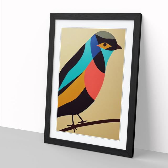 Simple Abstract Bird Vol.2 - Wrapped Canvas Graphic Art Marlow Home Co. Frame Option: Black, Size: 46cm H x 34cm W x 2cm D on Productcaster.