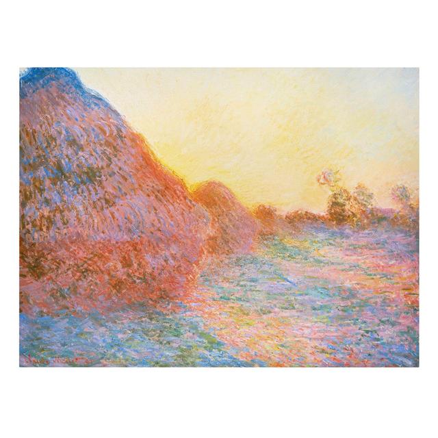 Leinwanddruck Stroh im Sonnenlicht von Claude monet Rosalind Wheeler Format: 330g/m³ recycelte Canvas, Größe: 60 cm H x 80 cm B on Productcaster.