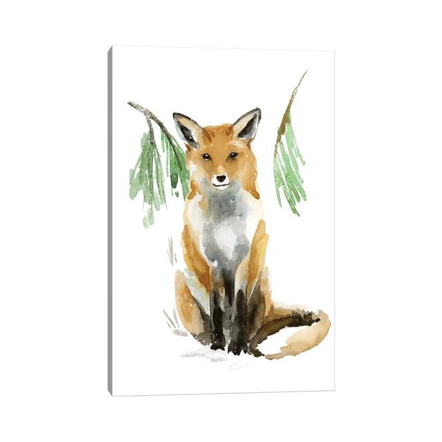 Snowy Fox I by Annie Warren - Wrapped Canvas Print Union Rustic Size: 45.72cm H x 30.48cm W x 1.905cm D on Productcaster.