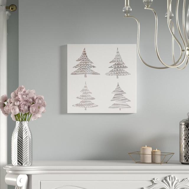 Trees Times Trees - Wrapped Canvas Graphic Art Print East Urban Home Size: 51cm H x 51cm W x 4cm D on Productcaster.