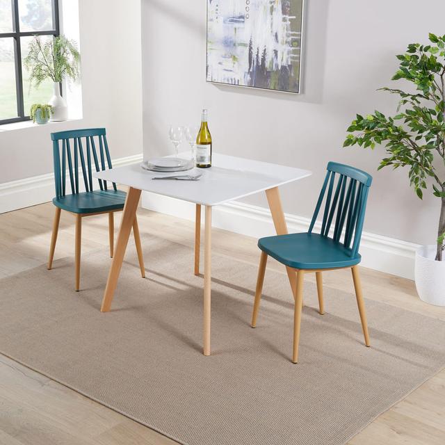 Vannesa 2 - Person Dining Set Norden Home Chair Colour: Teal on Productcaster.