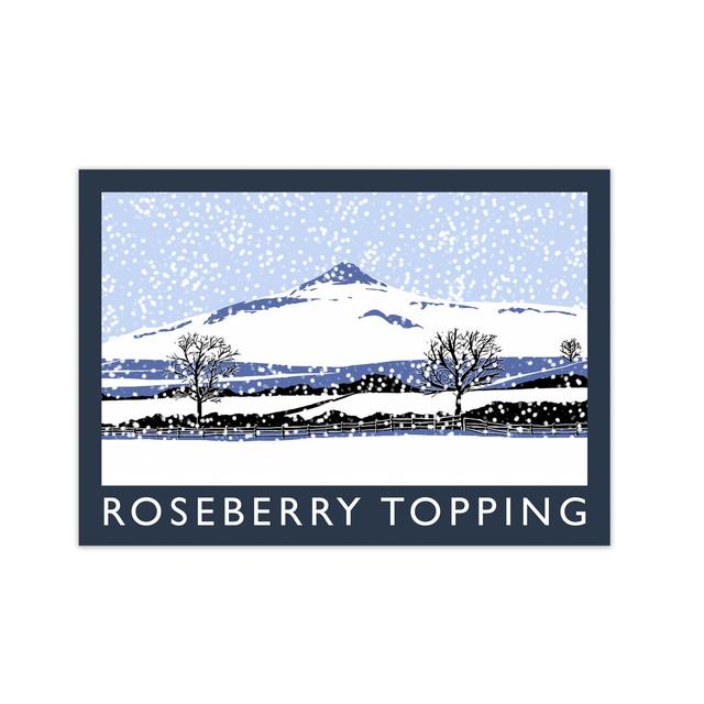 Roseberry Topping in Snow by Richard O'Neill - Graphic Art Print on Paper 17 Stories Size: 29.7cm H x 42cm W x 3cm D, Format: Unframed on Productcaster.