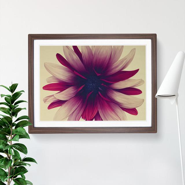 Bold Flower - Picture Frame Graphic Art 17 Stories Size: 34cm H x 46cm W x 2cm D, Frame Colour: Walnut Framed on Productcaster.