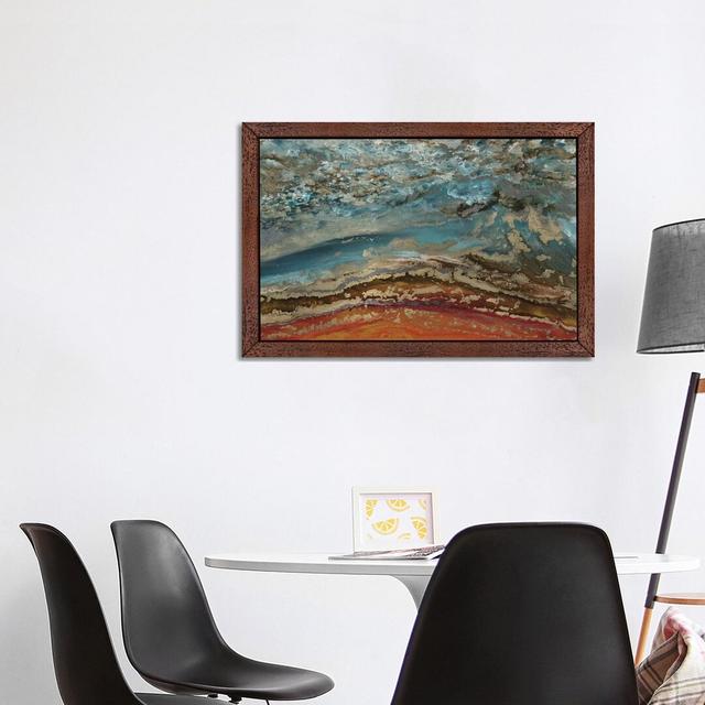 Red Ridge by Blakely Bering - Floater Frame Painting on Canvas Ebern Designs Frame Option: Brown Framed, Size: 45.72cm H x 66.04cm W x 3.81cm D on Productcaster.