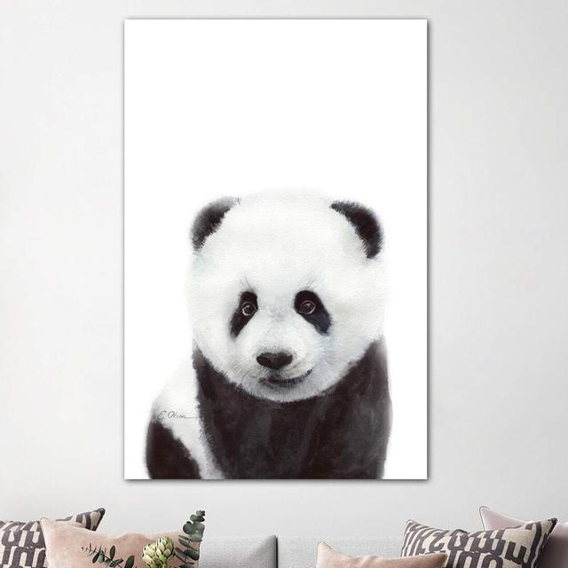 Baby Panda - Wrapped Canvas Painting World Menagerie Size: 152.4cm H x 101.6cm W x 3.81cm D on Productcaster.