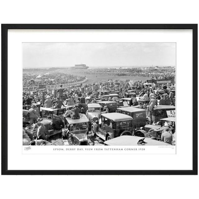 'Epsom, Derby Day, View From Tattenham Corner 1928' by Francis Frith - Picture Frame Photograph Print on Paper The Francis Frith Collection Size: 28cm on Productcaster.