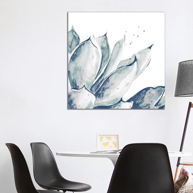 Blue Agave on White II by Patricia Pinto - Wrapped Canvas Painting ClassicLiving Size: 93.98cm H x 93.98cm W x 1.91cm D on Productcaster.