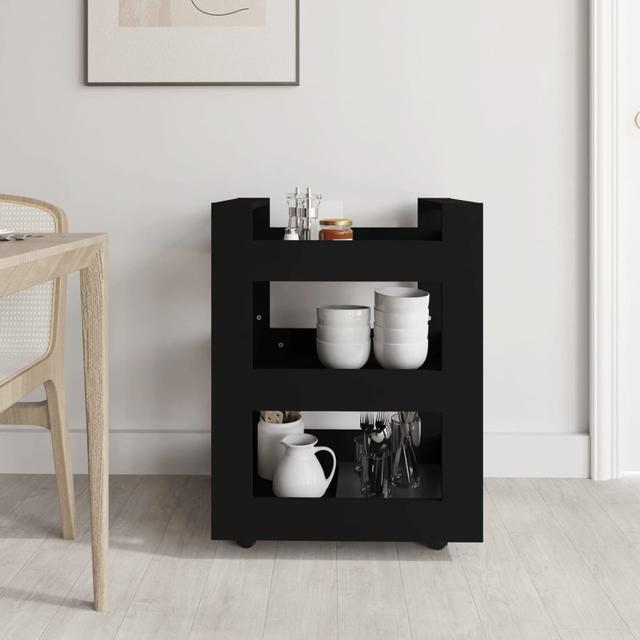 Kalyonka 60 Cm Kitchen Trolley 17 Stories Colour: Black on Productcaster.