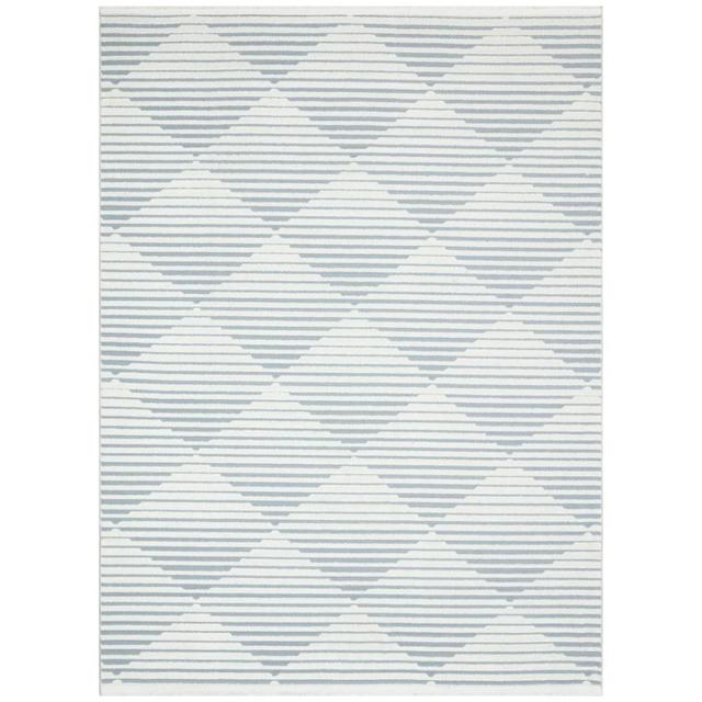 Behudin Geometric Machine Woven Blue Area Rug Brayden Studio Rug Size: Rectangle 160 x 220cm on Productcaster.