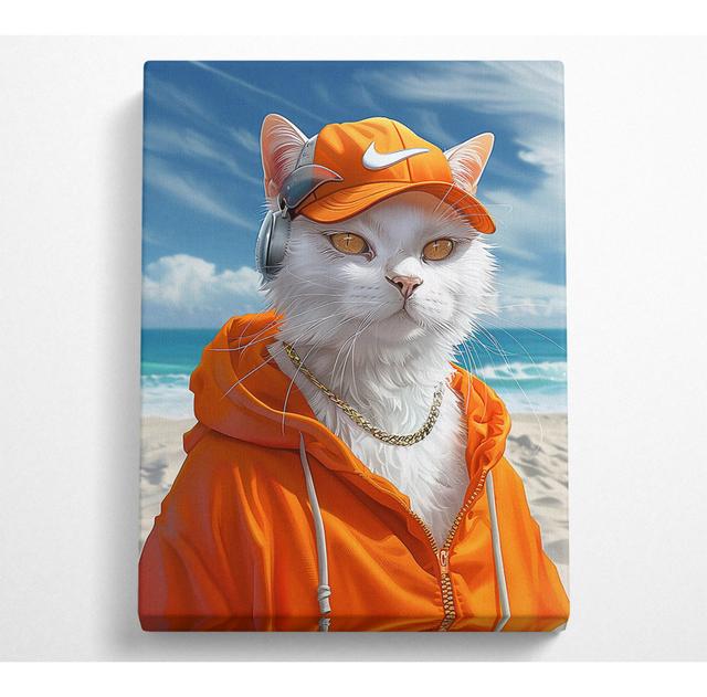 Music Cat - No Frame Art Prints on Canvas ClassicLiving Size: 121.9cm H x 81cm W on Productcaster.