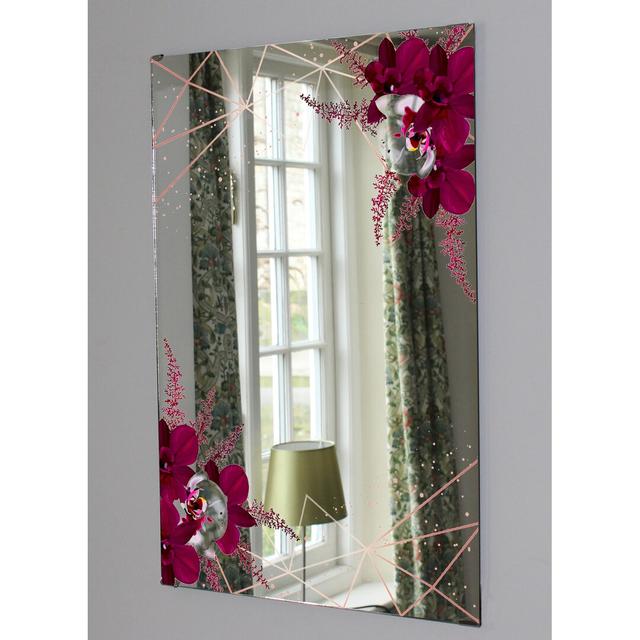 Abramo Wall Mounted Accent Mirror Ebern Designs Size: 99cm H x 71cm W on Productcaster.