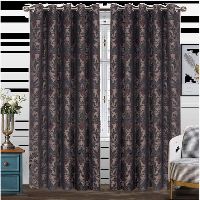 Derzon Polyester Room Darkening Grommet / Eyelet Curtain Pair Rosalind Wheeler Curtain Colour: Black, Panel Size: 228cm Width x 274cm Drop on Productcaster.