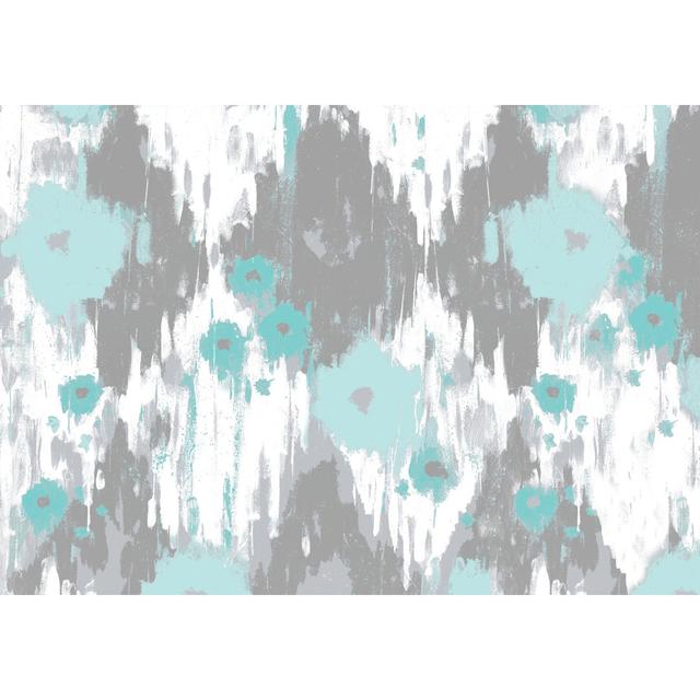 Ikat Drippy Flowers - Wrapped Canvas Art Prints Metro Lane Size: 51cm H x 76cm W on Productcaster.