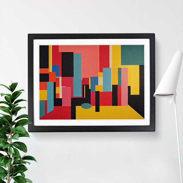 Bauhaus Abstract Vol.5 - Picture Frame Graphic Art Metro Lane Size: 46cm H x 64cm W x 2cm D, Frame Colour: Black on Productcaster.