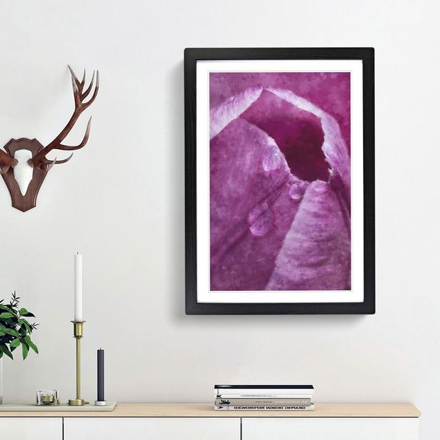 Petals of a Pink Tulip Painting - Picture Frame Graphic Art Print East Urban Home Frame Option: Black Framed, Size: 63cm H x 45cm W x 2cm D on Productcaster.