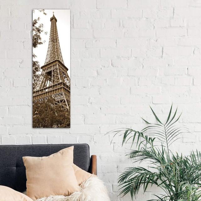 La Tour Eiffel I by Boyce Watt - No Frame Panoramic Print on Canvas Brayden Studio Size: 121.92cm H x 40.64cm W x 1.91cm D on Productcaster.